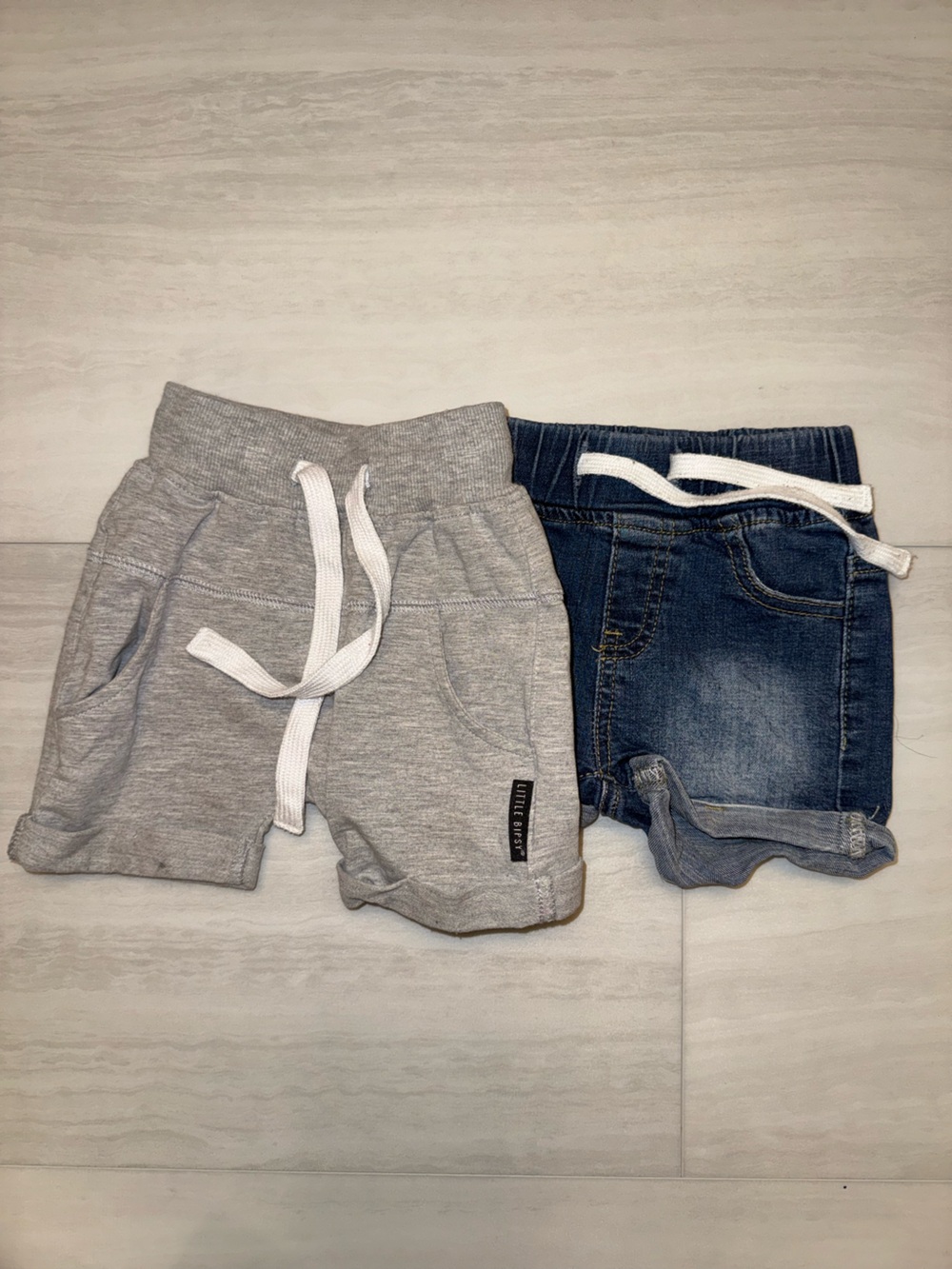 Little Bipsy Gray and Dark Blue Kids Shorts Set